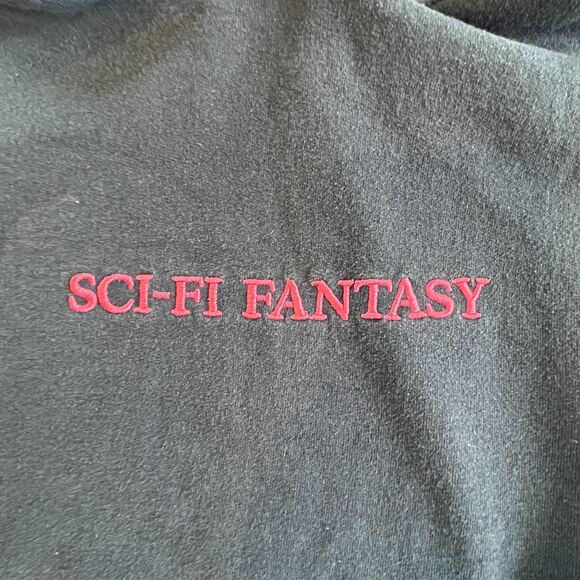 Sci-Fi Fantasy Navy Blue Hoodie Small Pocket Skateboarding Skate - Picture 5 of 5